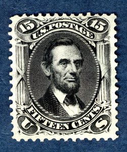15c Abraham Lincoln Neuauflage Einzelstück, 1875