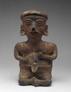Männliche Figur, Teil eines sitzenden Paares von Nayarit Nayarit