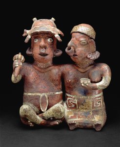 Sitzendes verbundenes Paar, 200 v. Chr. - 300 n. Chr. von Nayarit Nayarit