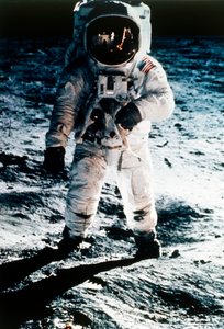 Buzz Aldrin auf dem Mond, Apollo-11-Mission, Juli 1969 von Neil Armstrong