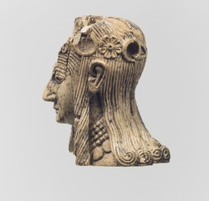Kopf einer weiblichen Figur, ca. 8.-7. Jahrhundert v. Chr. von Neo Assyrian