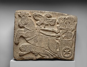 Orthostat-Relief: Löwenjagd-Szene, ca. 9. Jahrhundert v. Chr. von Neo Hittite Neo Hittite