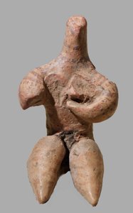 Bemalte Tonfigur einer Frau, Syrien, ca. 5000 v. Chr. von Neolithic Neolithic