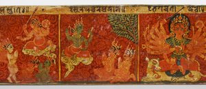 (Detail) von einem Devimahatmya-Manuskriptcover von Nepalese School