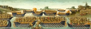 Die Schlacht von Actium, ca. 1475-1480 von Neroccio di Landi