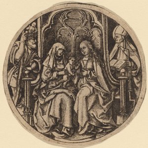 Madonna mit Kind und den Heiligen Christophorus und Erasmus von Netherlandish 15th Century
