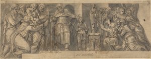 Szene aus der antiken Geschichte von Netherlandish 16th Century after Polidoro da Caravaggio