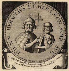 Byzantinische Kaiser Heraklius und Konstantin III. von Netherlandish School