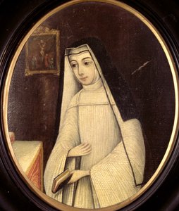Frances Justina Huddleston (1708-87) im Habit einer Nonne des Ordens der Augustiner-Chorfrauen im englischen Kloster in Brügge, ca. 1727 von Netherlandish School