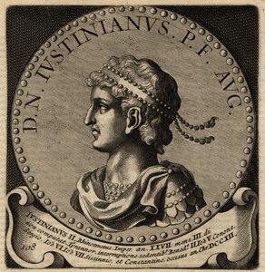 Porträt des byzantinischen Kaisers Justinian II. von Netherlandish School