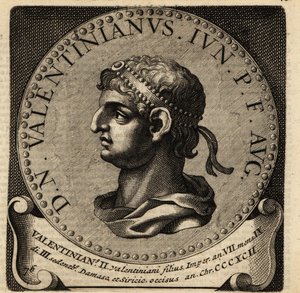 Porträt des römischen Kaisers Valentinian II. von Netherlandish School