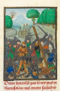 Die Niederlage von Guy de Lusignan und der Verlust des Heiligen Kreuzes, Illustration aus 