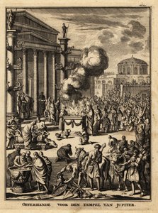 Opfer vor dem Tempel des Jupiter in Rom von Netherlandish School