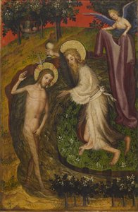 Die Taufe, von einem Klappaltar, ca. 1400 von Netherlandish School