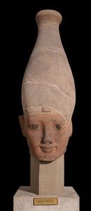 Pharaokopf mit der weißen Krone von Oberägypten, ca. 1400 v. Chr. von New Kingdom Egyptian