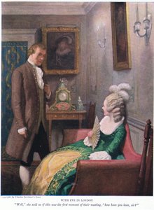 Mit Eva in London! Nun, sagte sie, als wäre es der erste Moment ihres Treffens, wie geht es Ihnen, Sir? von Newell Convers Wyeth