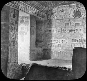 Sarkophag und Grabkammer von Ramses VI., Tal der Könige, Ägypten, ca. 1890
