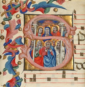 Ausschnitt aus einem Chorbuch von Niccolò di Giacomo da Bologna