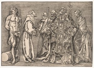Die sechs Heiligen, ca. 1535 von Niccolo Boldrini