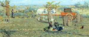 Auf den Feldern, ca. 1891, von Niccolo Cannicci