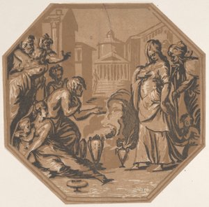 Menschen, die Psyches Schönheit huldigen von Niccolo Vicentino