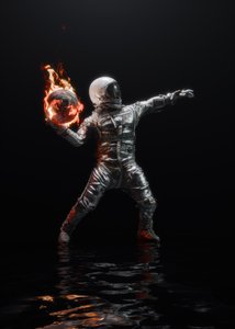 Astronaut verbrennt die Erde