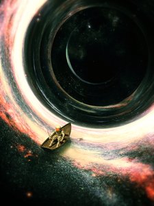 Kosmische Reise des Astronauten