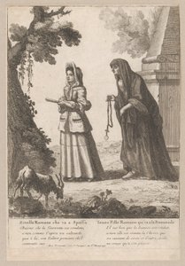 Junge römische Mädchen beim Spaziergang, 1648-1700