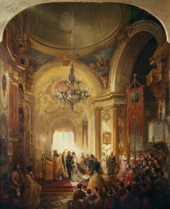 Die Hochzeit von Prinz Alfred, Herzog von Edinburgh, mit Großherzogin Maria Alexandrowna, 23. Januar 1874 von Nicholas Chevalier