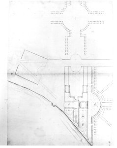 Lageplan von Schema I, Hampton Court, 1689 von Nicholas Hawksmoor