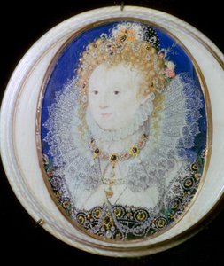 Zeitgenössisches Miniaturporträt von Elisabeth I. von England