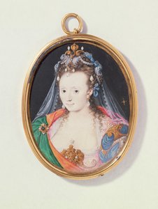 Miniatur von Arabella Stuart, Herzogin von Lennox, 1593 von Nicholas Hilliard