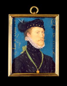 Porträt eines unbekannten Mannes, 24 Jahre alt, 1572 von Nicholas Hilliard