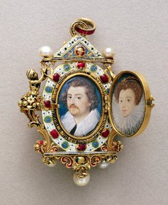 Porträts eines unbekannten Mannes und einer unbekannten Frau, ca. 1590