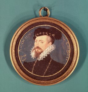 Robert Dudley, Earl of Leicester (ca. 1532-88) 1576 von Nicholas Hilliard