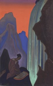 Lied des Wasserfalls von Roerich, Nicholas (1874-1947). Tempera auf Leinwand, Größe: 99,5x61,5, Staatliches Museum für Orientalische Kunst, Moskau von Nicholas Roerich