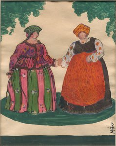 Kostümentwurf für Rimsky-Korsakows Oper "Das Märchen vom Zaren Saltan", 1919 von Nicholas Roerich