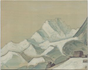 Himalaya über den Wolken, Skizze, 1933 von Nicholas Roerich
