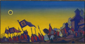 Die Kampagne von Igor. Inspiriert von der slawischen Literatur des 12. Jahrhunderts, episches Gedicht basierend auf den militärischen Taten von Prinz Igor Sviatoslavitch, genannt der Tapfere (1151-1201 oder 1202). Werk von Nicolas Roerich (1874-1947) von Nicholas Roerich