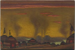 Polowetzer Lager, Dekor für "Polowetzer Tänze" aus Borodins Oper "Fürst Igor", 1943