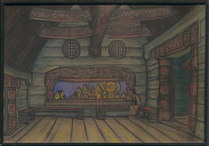 Yaroslavnas Turmzimmer, Dekor für Borodins Oper "Fürst Igor", 1914 von Nicholas Roerich