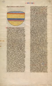 Bronzenes Meer, eines von sechs illustrierten Blättern aus der Postilla Litteralis, ca. 1360-1380 von Nicholas of Lyra
