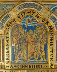 Christi Himmelfahrt, vom Verduner Altar von Nicholas of Verdun