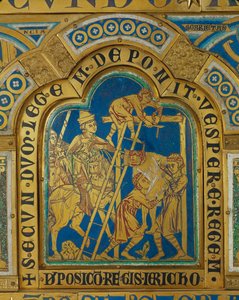 Abschneiden des Königs von Jericho vom Galgen von Nicholas of Verdun