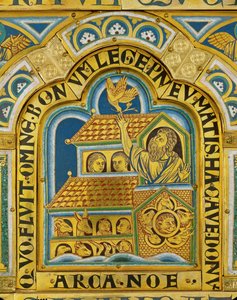 Noahs Arche und die Ankunft der Taube, Verduner Altar von Nicholas of Verdun