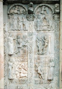 Die Geschichte von Adam und Eva, von der Südseite der Westvorhalle, ca. 1120-38