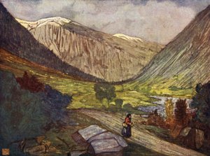 Norwegen: Berge und Fluss bei Gjora von Nico Jungman