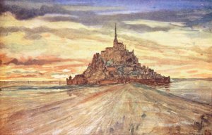 Mont St Michel, Sonnenuntergang