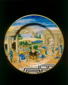Martyrium der heiligen Cäcilia, Platte von Nicolò Pellipario