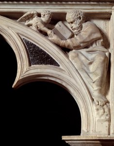 Gotische Kunst: „Heiliger Matthäus Evangelist“ (Detail)